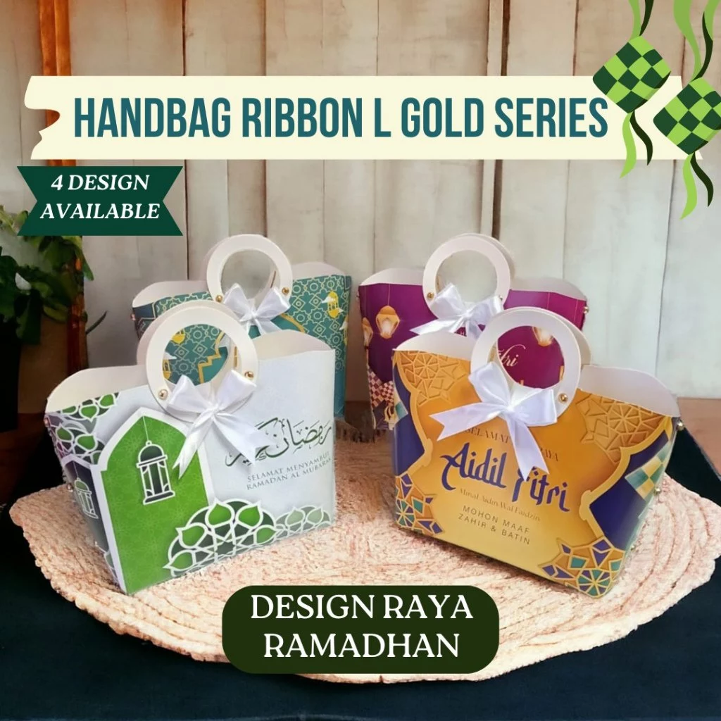 [10PCS] HANDBAG RIBBON L GOLD O HANDLE SERIES RAYA RAMADHAN WEDDING/GIFT/GOODIES/PARTY