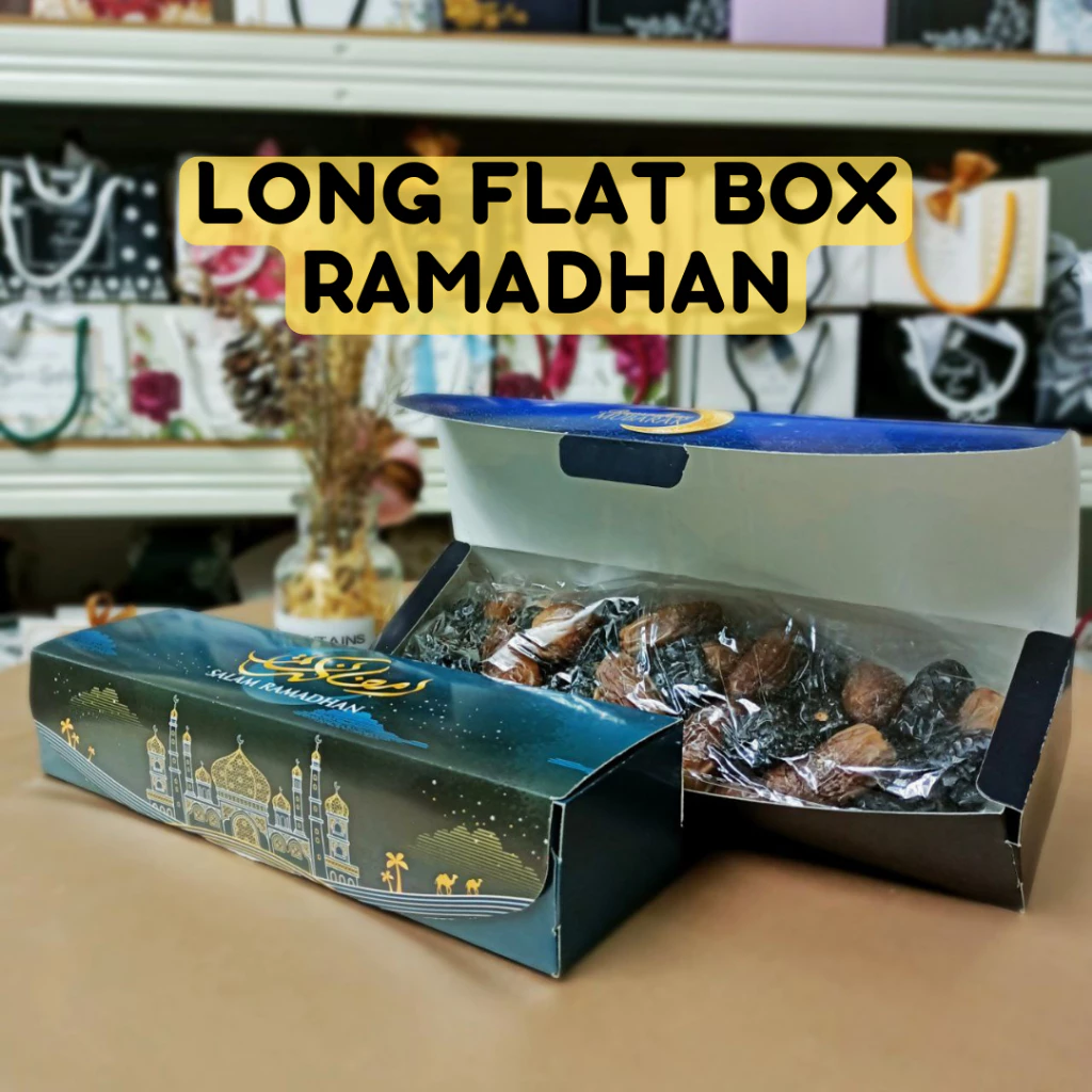 [READYSTOCK] 10 PCS RAMADHAN LONG FLAT BOX / PACKAGING KURMA / KOTAK KURMA / RAMADHAN BOX / GIFTBOX RAMADHAN MURAH