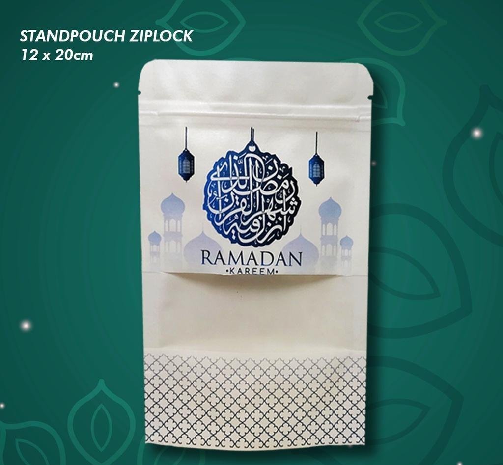 [HOT DESIGN] 50pcs READYSTOCK Ziplock White, Kurma Food Packaging, Ziplock Printing Ramadhan